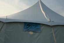 SARA banner on the main tent