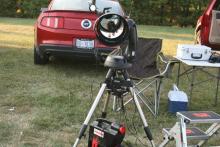 Telescope on an altazimuth mount