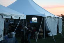 The main tent hosting a presentation about US Naval Observatory