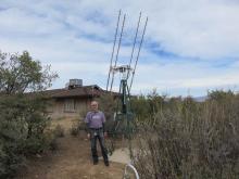 President Ken Redcap admiring the Yagi array